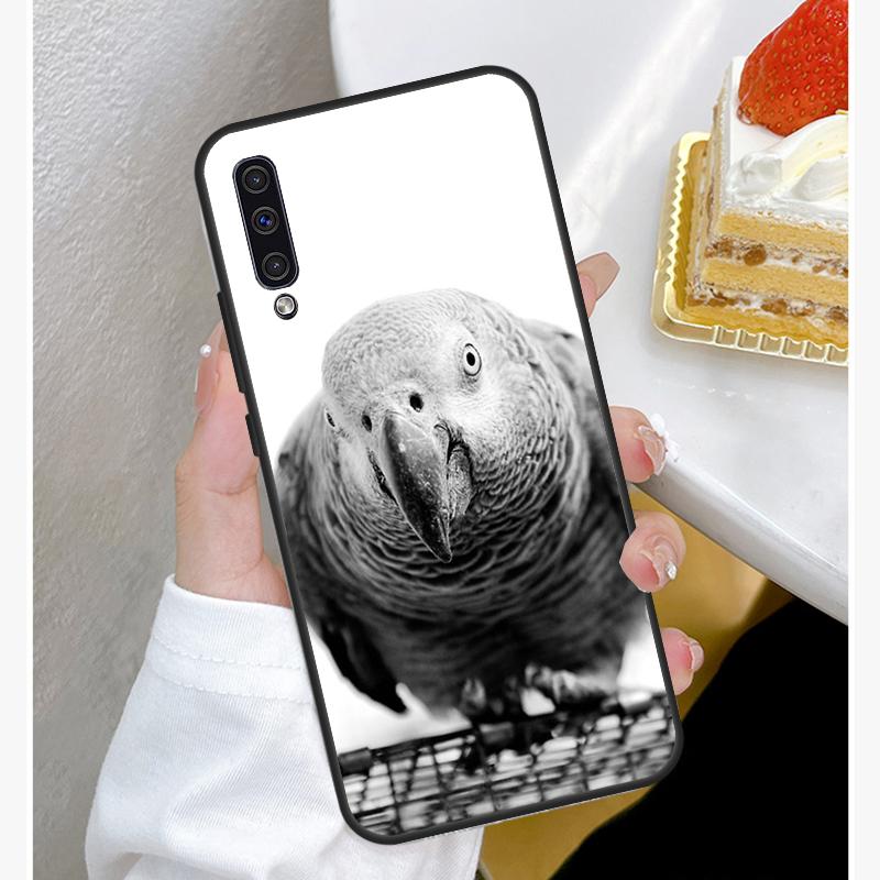 Чехол African Grey Parrot для Samsung A12 A32 A42 A52 A72 A52S A03S A21S A11 A31 A51 A71 A10 A50 A70 с полным покрытием
