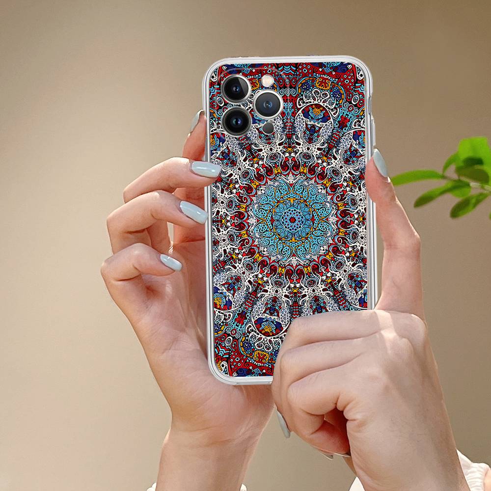 Indian Pattern Mandala Phone Case For IPhone 17 16 14 11 12 13 15 Pro Max 14 Plus 17 Air Cover