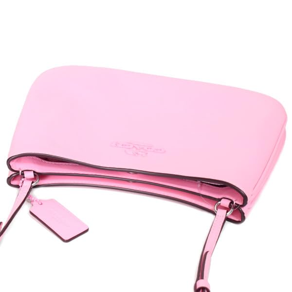 Сумка гладкая кожаная Penelope Logo тонкая сумка через плечо Flower Pink CP101 [Coach] [Товар]