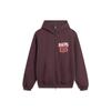 Толстовка с капюшоном Li Ning Badfive Series Letter Print American Vintage Unisex Deep-Red AWDTC91-1