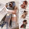 Thick Warm Winter Plaid Scarf Windproof Shawl Wrap Fashion Wool Scarf