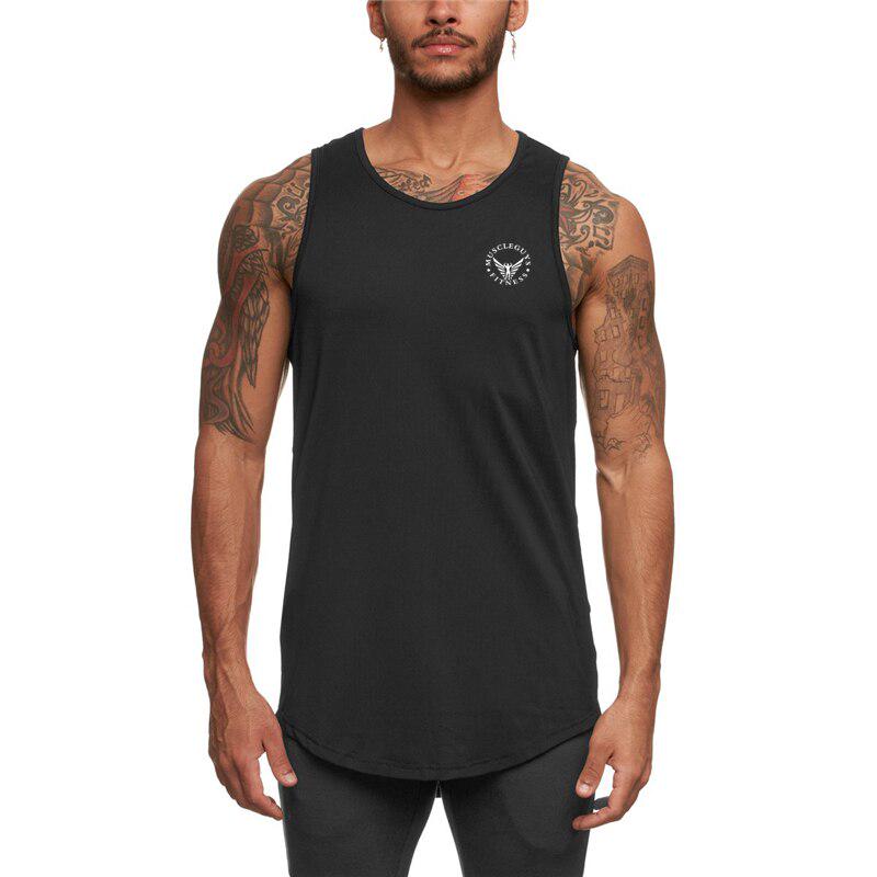 Muscleguys New Style Fashion Casual Tank Top Handsome Men Vest Bodybuilding Fitness t-Shirt Quick-drying Comfortable Sleeveless