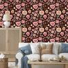 Wallpaper Beautiful flowers rust, red, burgundy and orange 50x1000