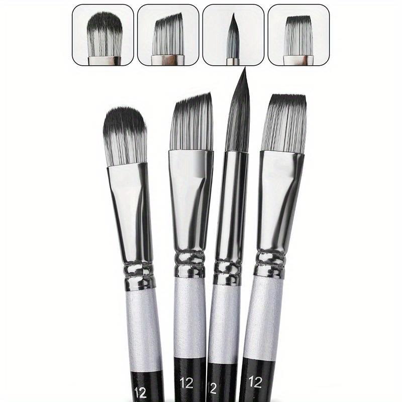 6pcs Nylon Hair Oil Painting Brush Set Watercolor Paint Brush Pen Set DIY Acrylic Oil Watercolor Artist Professional Painting Kit