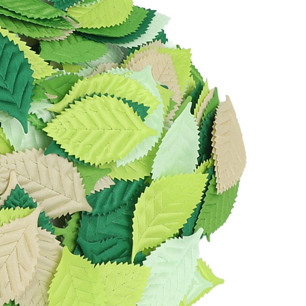 200pcs High Simulation Simulation Leaves Exquisite Details Fabric Leaves DIY Crafts