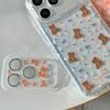 Korean Style Cute Blue Bow Bear Case for iPhone 17/16 Pro Max/15/14