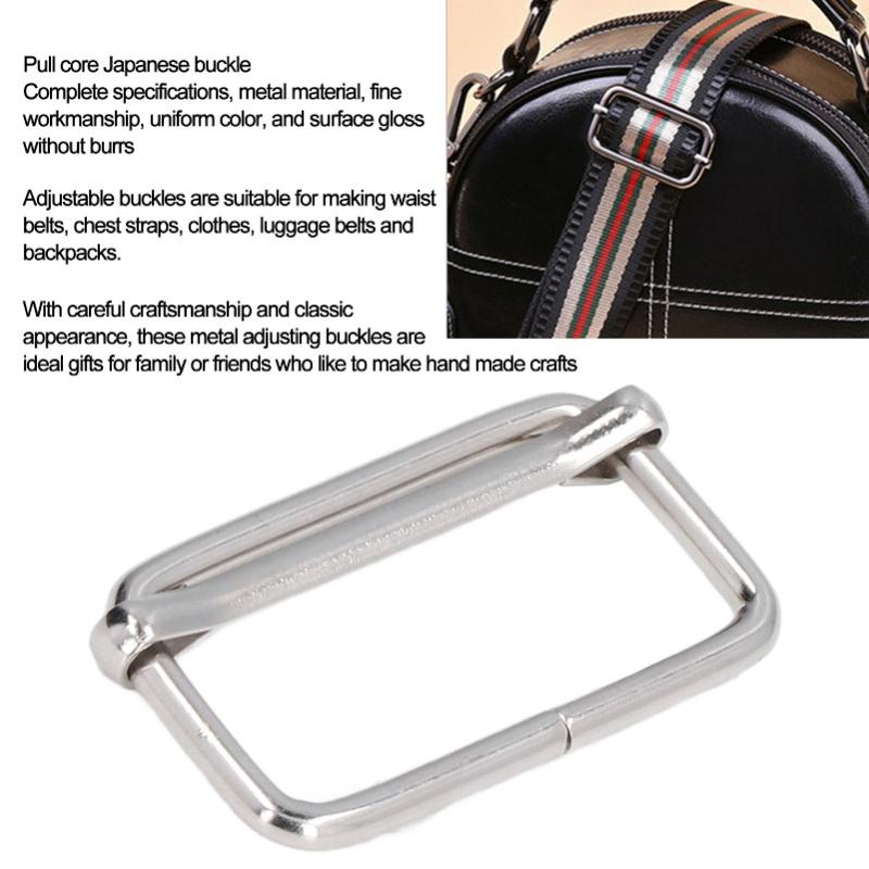 Adjusting Buckle Iron Pull Core Adjustment Buckle Line Buckle Belt Bag Strap Buckle Decorative Accessories3x32x15mm