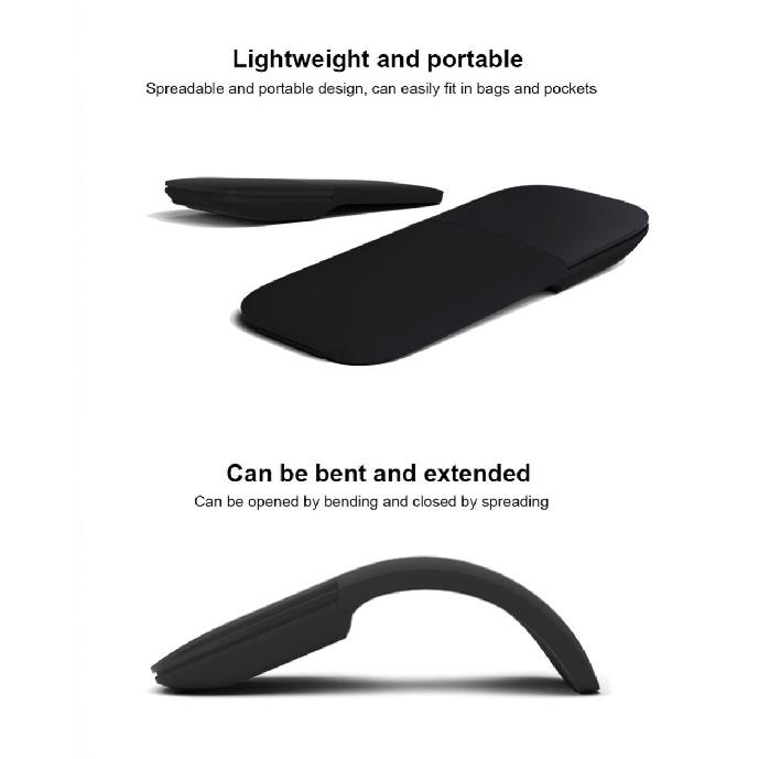 Bluetooth 2.4G Wireless Folding Mouse 4.0 Mute Is Suitable For Microsoft Computer Light 4 Generation Touch Wireless