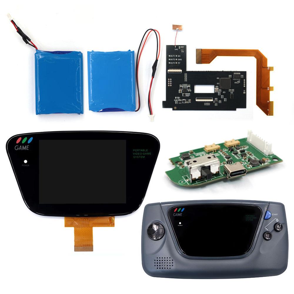 Перезаряжаемая литиевая батарея USB-C для Sega GG, комплект LCD-экрана с подсветкой, IPS-экран с ламинированием, дисплей для SEGA Game Gear, корпус