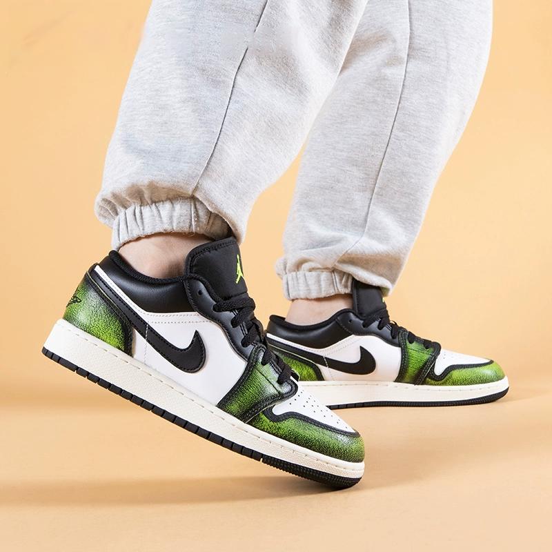 Jordan 1 Низкий износ Электрический зеленый GS DO8244-003