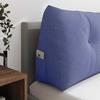 Back Cushion Denim Blue 100 x 24 x 50 cm Fabric