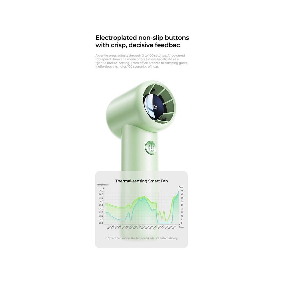 17000 RPM Turbine Fan Handheld Fan Portable Cooler Fans USB Rechargeable 9M/S Electric Fan Air Conditioner C
