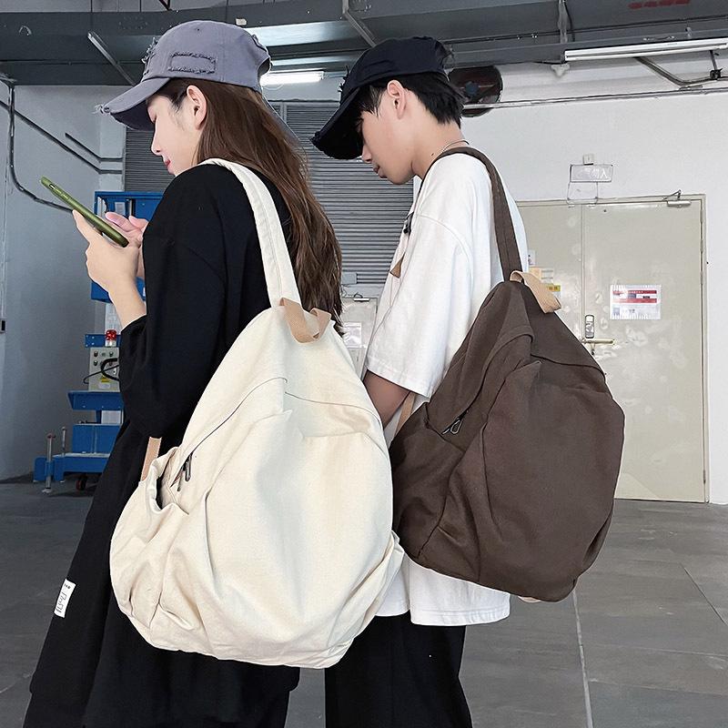 Ретро Холщовый Рюкзак Лес для Девочек - Японский Стиль Харадзюку, Простой и Универсальный для Старшеклассниц