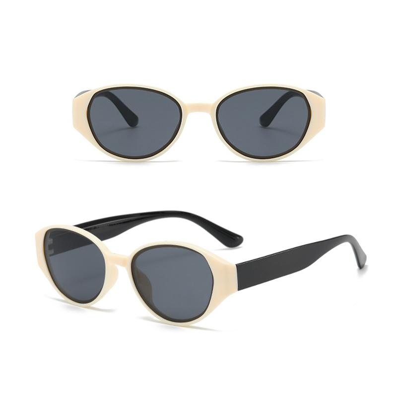 New Children's Cat Eye Sunglasses UV Protection Cute Boys and Girls Color Blocked Cartoon Outdoor Sunscreen Sun Glasses