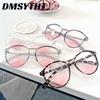Classic Round EyeGlasses Men Vintage Leopard Frame Anti Blue Light Glasses Fashion Women Eyewear