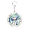 Vocaloid Hatsune Miku Xmas Shop 2023 Trading Acrylic Keychain With Glitter  1box  6pcs 