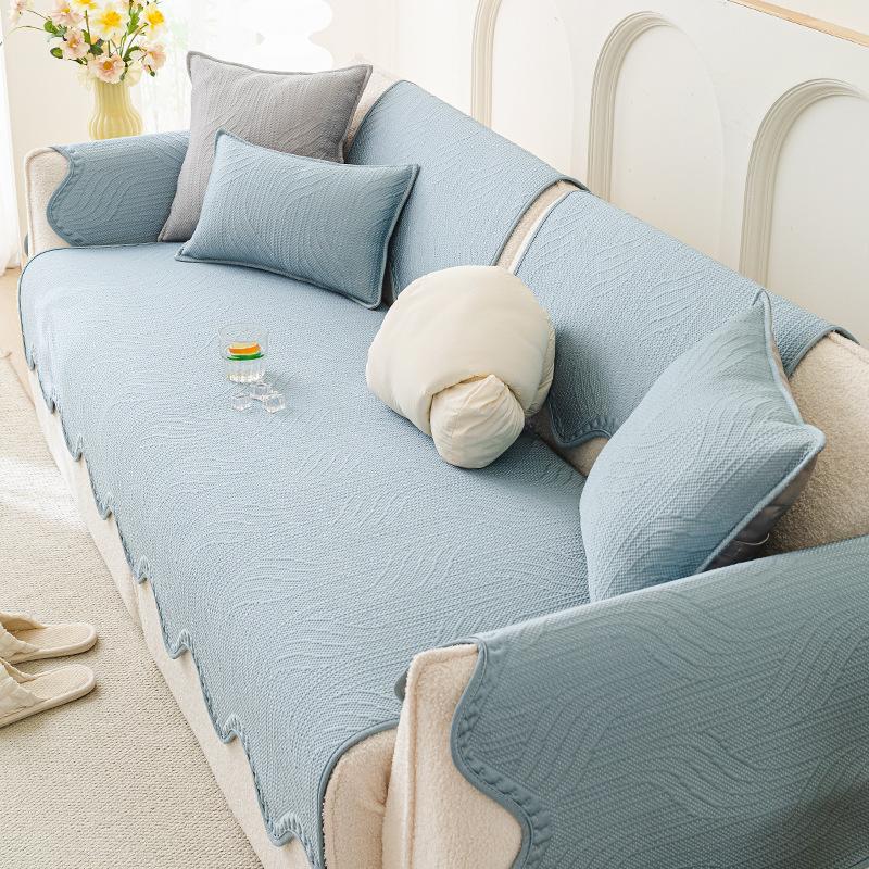 Summer Cool Doudou Special-Shaped Sofa Cushion  New Non-Slip Light Luxury High-End Ice Silk Leather Sofa Seat Cushion Summer