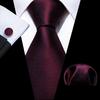 Barry.Wang Mens Novelty Plaid Striped Neckties Handkerchief Cufflinks Set Formal Casual Business