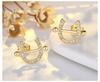 925 Silver Needle U Shape Stud Earrings Minimalist Horse Shoe Earing for Women Men Punk Jewelry boucle d'oreille femme