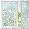 1 Roll Window Film Colorful Rainbow Privacy Protective Film UV Protection Glass Sticker for Home Bathroom Door