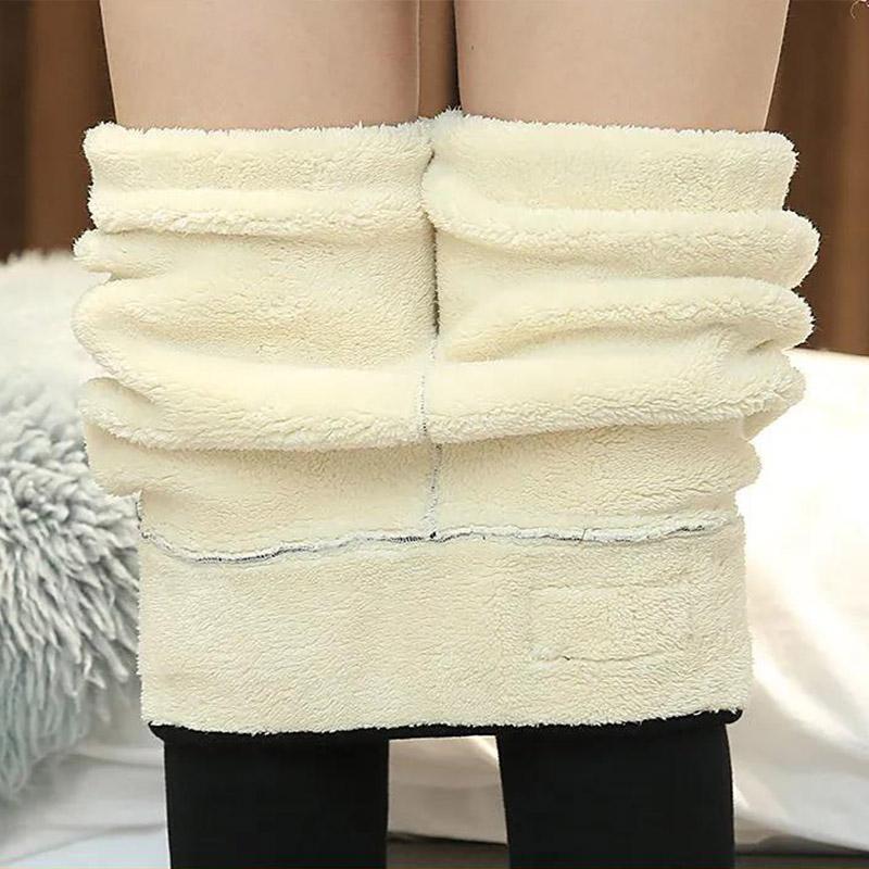 Большие размеры 6XL, очень толстые леггинсы из овечьего бархата, женская осенне-зимняя верхняя одежда с подкладкой из бархата, один большой размер, теплые хлопковые брюки с высокой талией