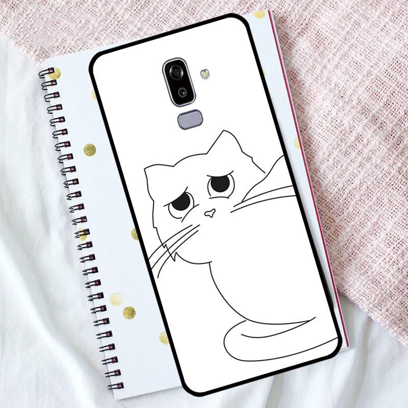 Забавный Милый Кот Лайн-Арт Чехол Для Samsung Galaxy M16 M32 M52 M14 M54 M13 M33 M53 M56 M36 M31 M11 M12 M35 M55 M15 M06