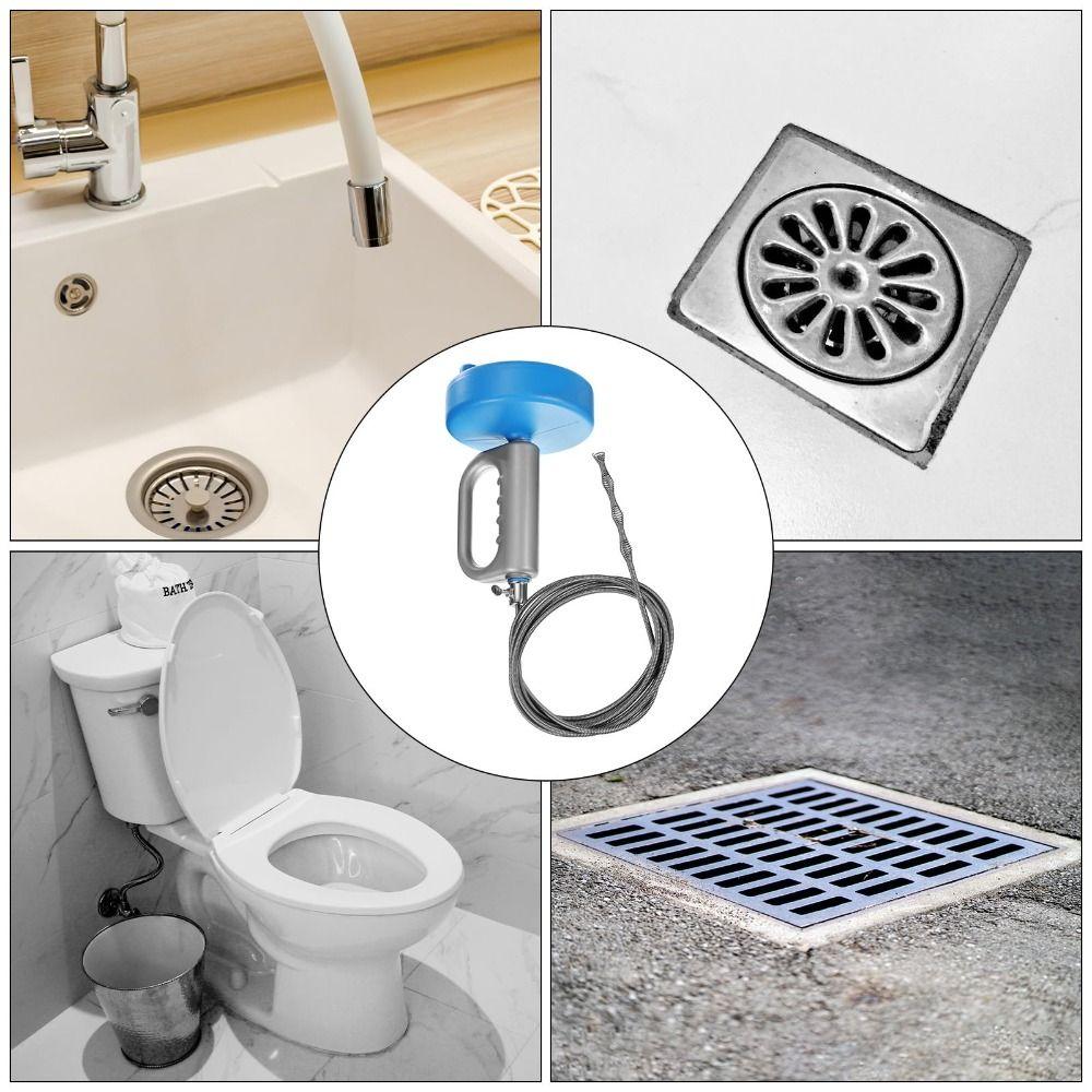 3/4/5/7 Meters Drain Unblocker Handheld Pipe Plunger Dredging Tool Sewer Pipe Plunger Dredge Sink
