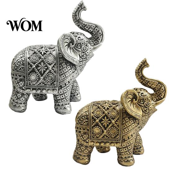 Feng Shui Ornaments Elephant Figurine, Luck Charm Sculpture, Versatile Indoor Outdoor Decor for Entryway Interior Ornament Car Tabletop Living