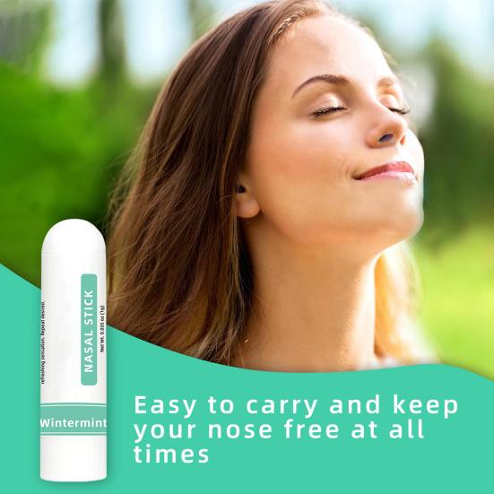 Yousheng 4Pcs Nasal Sticks Portable Nasal Inhaler Aromatherapy Sinus Congestion Relief Essential Oils Stress Relief Non-Medicated Sticks