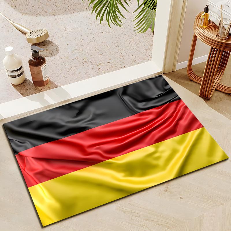 National Flag Floor Mat Entrance Shoe Changing Area Foot Mat Dirt Resistant and Non Slip Mat Washable Bathroom Floor Mat