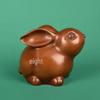 Фигурка кролика из нефритово-фиолетовой меди: Зодиакальный орнамент «Мать и ребенок» для дома или офиса