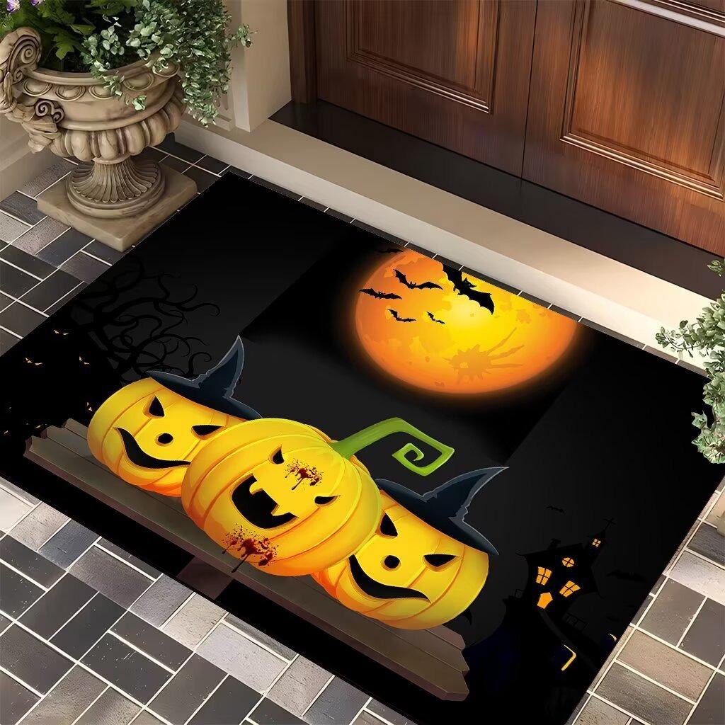 Дверной коврик на тему Хэллоуина, нескользящий, для спальни, кухни, ванной комнаты, прихожей, ковер для гостиной, моющийся