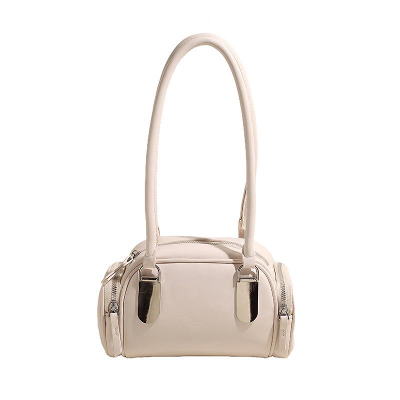 Versatile PU Leather Tote for Women Red Underarm Bags Single Shoulder Shopping Travel Traveler's Pack Simple Fashionable New