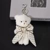 Creative Plush Cartoon Bear Sweet Bow Dot rose Personality Ribbon Chain Couple Sisters Accessories Bag Charm