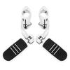 1.25" Highway Footpegs Short Angled Adjustable Highway Pegs w/1-1/4" Engine Guard Chrome for Harley Honda Kawasaki Suzuki Yamaha
