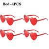 Heart-Shaped Rimless GlassesTransparent Candy ColorPlastic Frame FashionEyewear for Men WomenParty Gift UV Protection Sunglasses