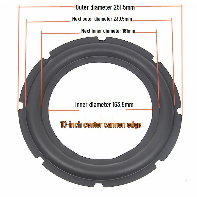 Сабвуфер и среднечастотный динамик с резиновым подвесом: 6.5", 8", 10", 12" Ремонт края и складное кольцо