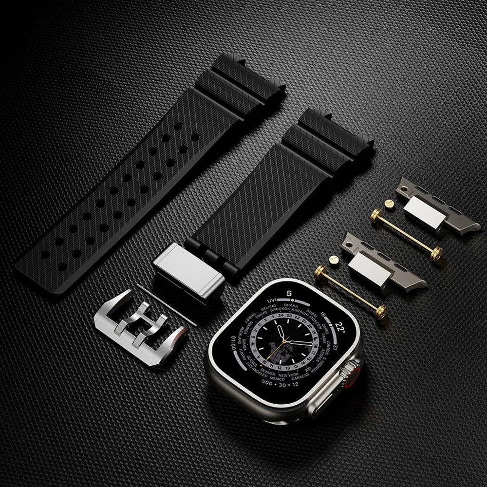 Силиконовый спортивный ремешок для Apple Watch Ultra 2/3 49 мм Series 11 46 мм 10 9 8 7 45 мм резиновый браслет для IWatch 6 5 4 Se 44 мм 42 мм