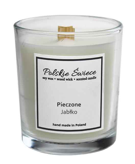 soy candle with a wooden wick + BAKED APPLE