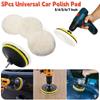5 шт. универсальных полировальных дисков для автомобиля 3/4/5/6/7 дюймов для мягкой шерстяной машины для полировки кузова автомобиля, полировальных дисков, чистящих принадлежностей