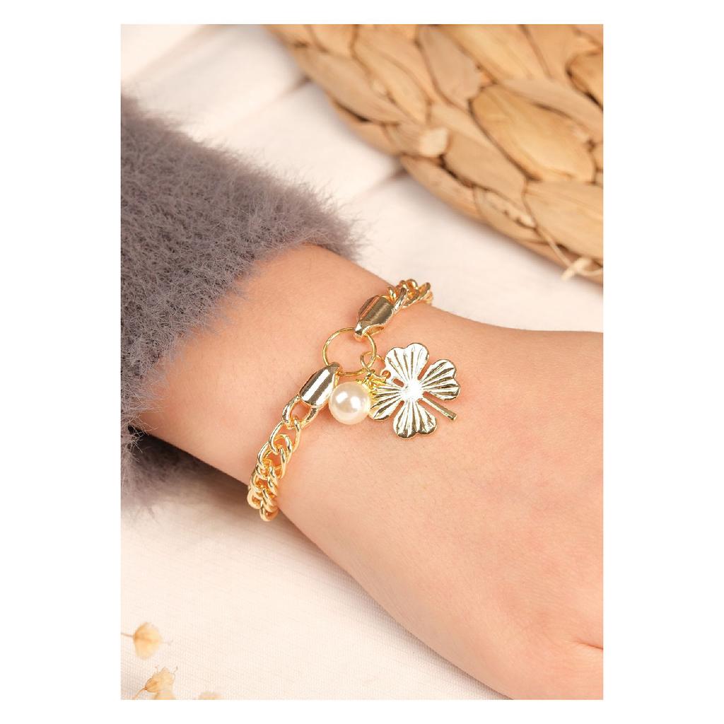 Женский позолоченный однотонный браслет