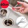 60cm T-type Spring Sewer Kitchen Sink Drain Cleaning Hair Grabber Dredging Tool