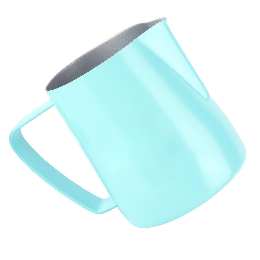 Кофейная чашка с острым носиком, питчер для молока из нержавеющей стали для дома, кофейни, мятно-зеленый, 600 мл