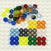 200 шт прозрачная цветная плоская плитка 1x1 точки круглые кирпичи 35381 98138 MOC DIY строительные блоки детали для мозаичного портрета художественный дизайн детские игрушки