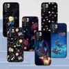 Cartoon Funny Space Astronaut Case for Xiaomi Redmi Note 9S 9 8 10 11 Pro 9C 9A 7 8T 7A 8A 6A 6 10S Black Soft Cell Phone Cover