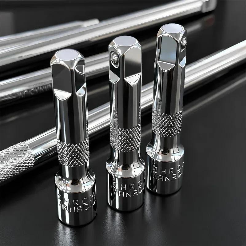 1/4“ Socket Ratchet Extension Bar Hand Tools Chrome Plated Steel Socket Ratchet Extension Bar 3pcs Car Tire Repair Hand Tools
