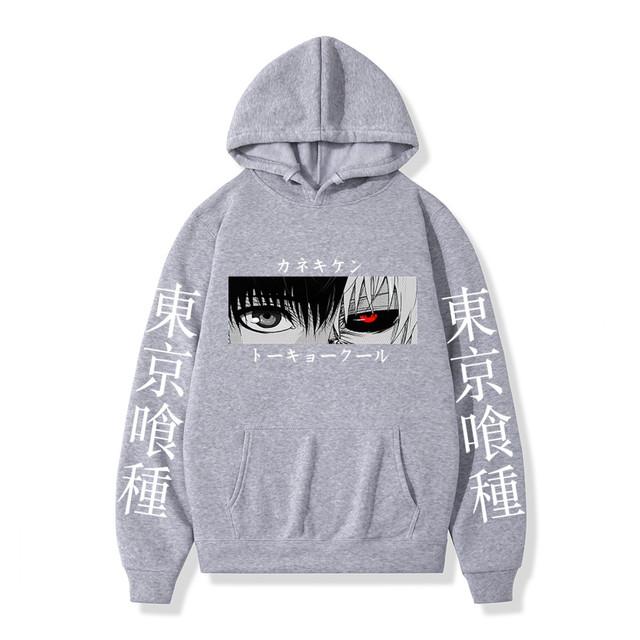 Tokyo Ghoul Аниме Мужские толстовки с капюшоном Пуловеры Толстовки с графическим принтом Кен Канеки Мужские толстовки с капюшоном Уличная одежда