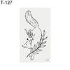 Fashion Unisex Flower Fox Feather Dreamcatcher Body Arm Temporary Tattoo Sticker