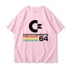 Loose Men T-shirts Summer Commodore 64 Print T Shirt C64 SID Amiga Retro Cool Design Street Short Sleeve Top Tee Cotton Clothing