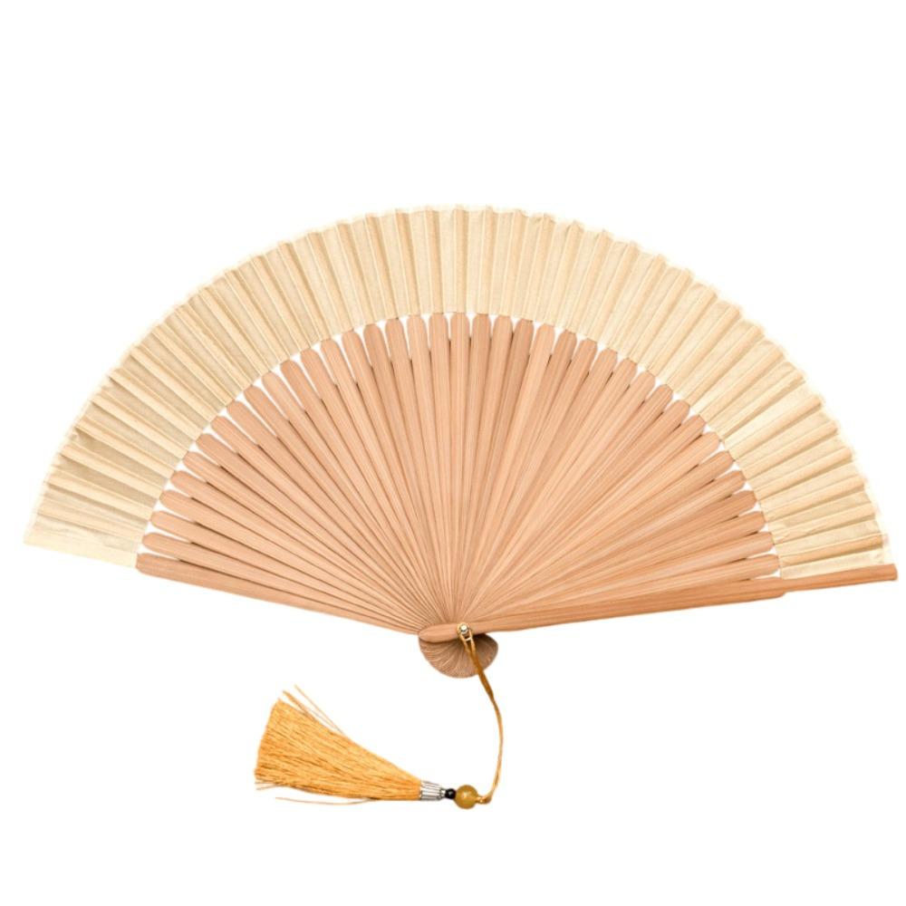 Cotton Linen Cloth Folding Hand Fan Japanese Style Handheld Fan New Chinese Style Fan  Gift Giving